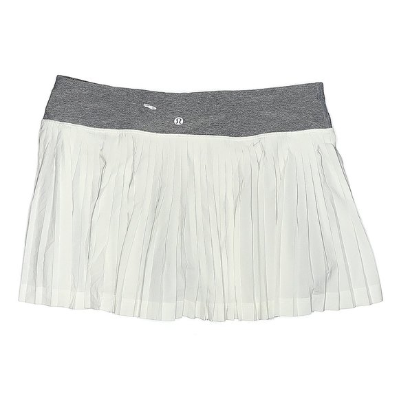 Lululemon Pleat to Street skirt tennis Skort White Grey Size 8 golf - Picture 5 of 7